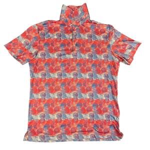 Tailor Byrd SPF 30 Polo Quick Dry Size M Pink and Blue